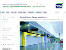 Tablet Screenshot of haspel-tore.de